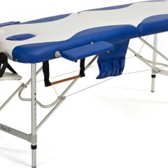 Stół, łóżko do masażu 2-segmentowe aluminiowe dwukolorowe