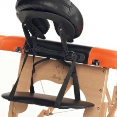 Stół, łóżko do masażu 3-segmentowe drewniane dwukolorowe