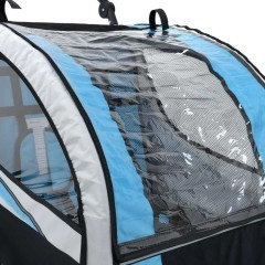 Przyczepka rowerowa z amortyzatorem 2-osobowa +JOGGER niebieski