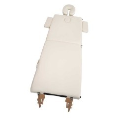 Stół, łóżko do masażu 2-segmentowe drewniane XXL - biały