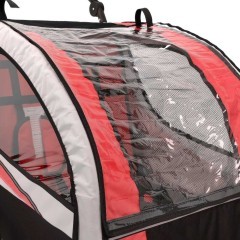 Przyczepka rowerowa z amortyzatorem 2-osobowa +JOGGER czerwony