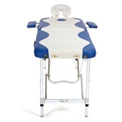 Stół, łóżko do masażu 2-segmentowe aluminiowe dwukolorowe