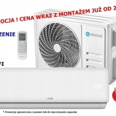 Montaż klimatyzacji klimatyzacja BRISSE 3.,5kW do 40m2 WI-FI Raty !
