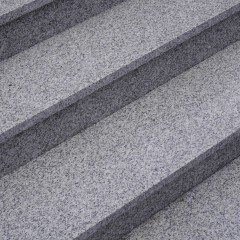 Stopień + Podstopień Granitowy Szary  150x33x2 Płomieniowany