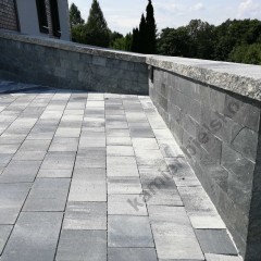 Płytki Łupek Silver Grey naturalny 30x60x1,2 cm Kamień Elewacyjny