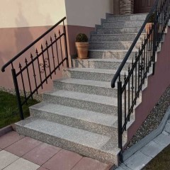 Stopień + Podstopień Granitowy Królewski Brąz G664 150x33x2 Płomień