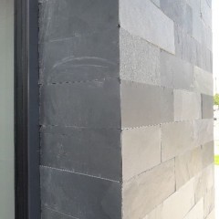 Płytki Łupek Black Slate Naturalny 10x30x0,8-1,3 cm Elewacja Ściana