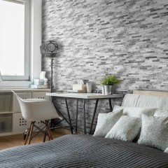 Panel Ścienny Łupek Cloud Grey Panel Dekoracyjny 36x10 Elewacja Ściana