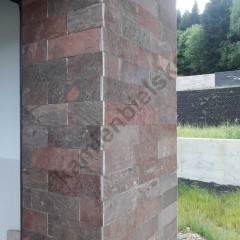 Płytki kwarcyt Copper naturalny 30x10 cm Kamień Elewacyjny Ściana