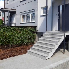 Stopień + Podstopień Granitowy Szary G603 150x33x2 Płomieniowany