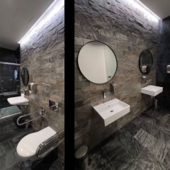 Płytki Łupek Silver Shine naturalny 10x30x0,8-1,3 cm Elewacja Ściana