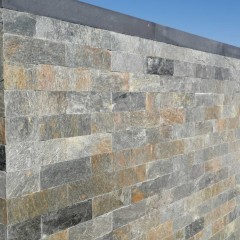 Płytki Łupek Silver Shine naturalny 10x30x0,8-1,3 cm Elewacja Ściana