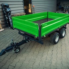 Przyczepa rolnicza do ciągnika dwuosiowa 2,5t z kiprem TANDEM yanmar