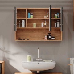 Vicco Półka z lustrem  Złoty dąb energetyczny 80.1 x 55 cm, Irma