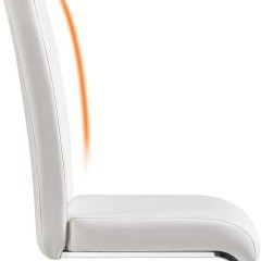 Zestaw 2 Krzeseł do Jadalni, Nowoczesne Krzesła Kuchenne- białe