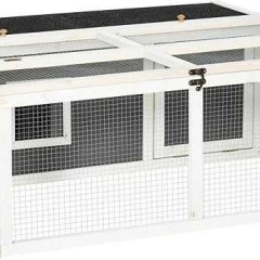 Klatka dla królika z drewna jodłowego dla 2 do 4 królików