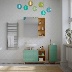 Vicco Szafka Midi Miętowa zieleń 30.3 x 80.3 cm z drzwiami, Rudi