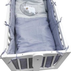 Vitalispa Łóżeczko dla dziecka, Biały/szary, 100 x 54 cm Z rolkami