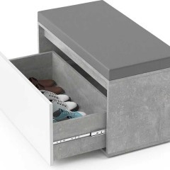 Vicco Ławka na buty Beton 80 x 45 cm, Iker
