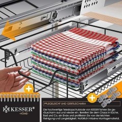 KESSER Teleskopowa szuflada kuchenna, wysuwana z koszem 40 cm