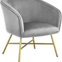 Nowoczesny aksamitny fotel do salonu z nogami i miękkim wypełnieniem