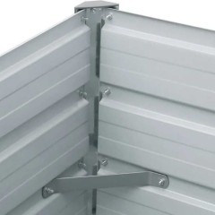 Vidaxl Podwyższona grządka ogrodowa Stal ocynkowana 400x80x77 cm