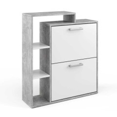 Vicco Szafka na buty Orlando, 24.5 x 90 cm, Beton/Biały