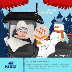 Kidiz Śpiwór niemowlęcy do wózka, ocieplany