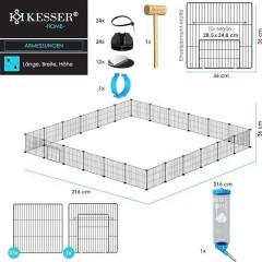 Wybieg dla królików, klatka -zagroda-kojec