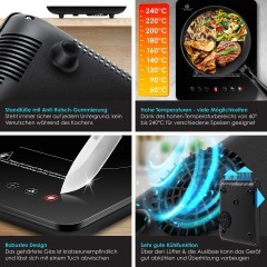 KESSER Płyta indukcyjna Przenośna 28 cm + 3x ściereczka z mikrofibry