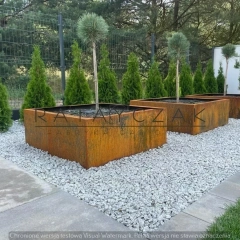 Donice z cortenu, stalowe malowane i gabionowe – producent | Na wymiar | Polska i Europa