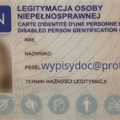 Legitymacja Osoby Niepełnosprawnej