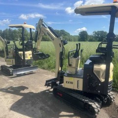 Minikoparka MEYER EX10 (skrętne ramie, rozsuwane gąsienice silnik b&s