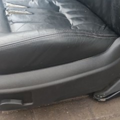 Fotel Czarny Skórzany Grzany Lewy Przód Audi A6 C5 2003
